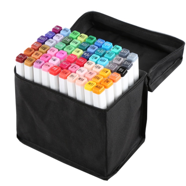 Bút Marker TOUCHLIIT 2 đầu thân trắng cao cấp 30/40/80 màu