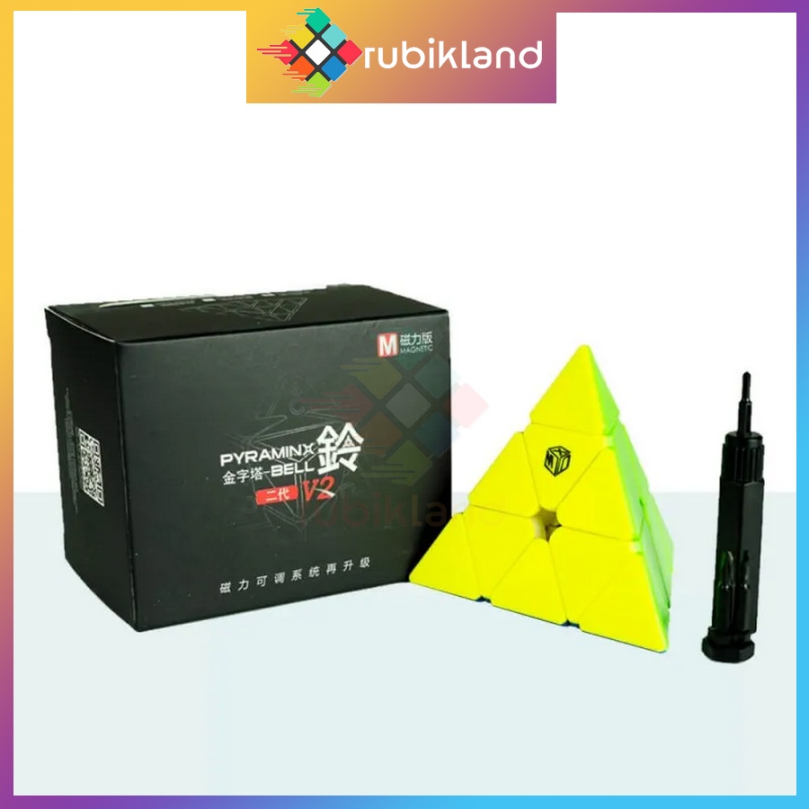 Rubik Tam Giác QiYi X-Man Bell V2 M Pyraminx XMD V2 M Rubic Pyraminx Stickerless Nam Châm Đồ Chơi Trí Tuệ Trẻ Em