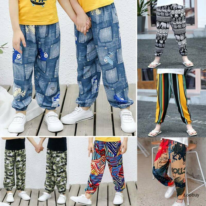 Quần cotton dài họa tiết thời trang xinh xắn nhiều kiểu dành cho bé