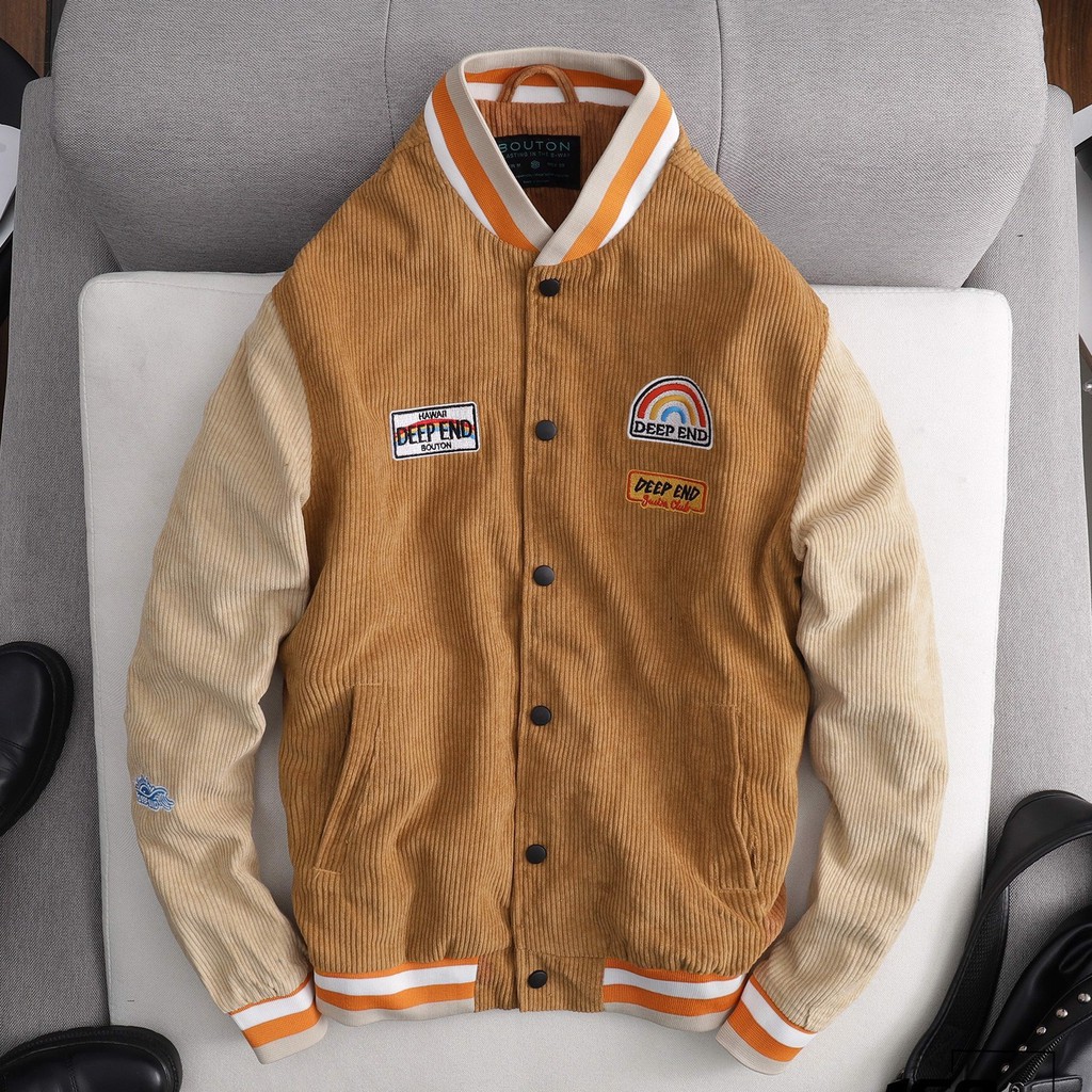 Áo Khoác Bomber Nam Nhung Dạng Nút, Áo Khoác Bóng Chày Nam Nhung BOUTON AKBO0008 160STORE | BigBuy360 - bigbuy360.vn