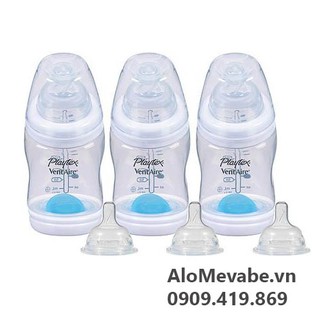 Set 3 bình sữa playtex cổ rộng 177ml