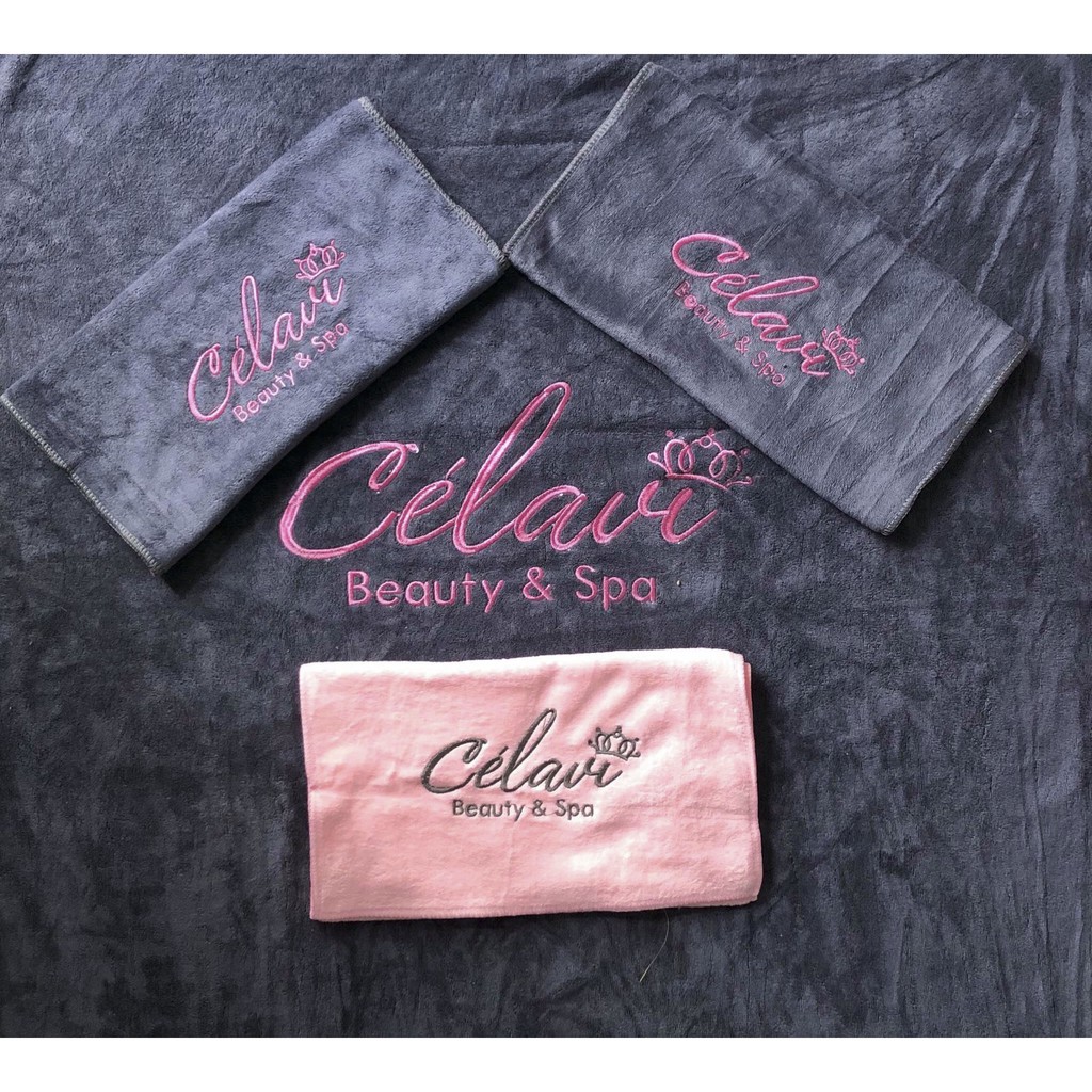 Khăn gội Spa, Salon quấn tóc, làm nail, làm mặt LOẠI DÀY mềm mại, thấm nước tốt