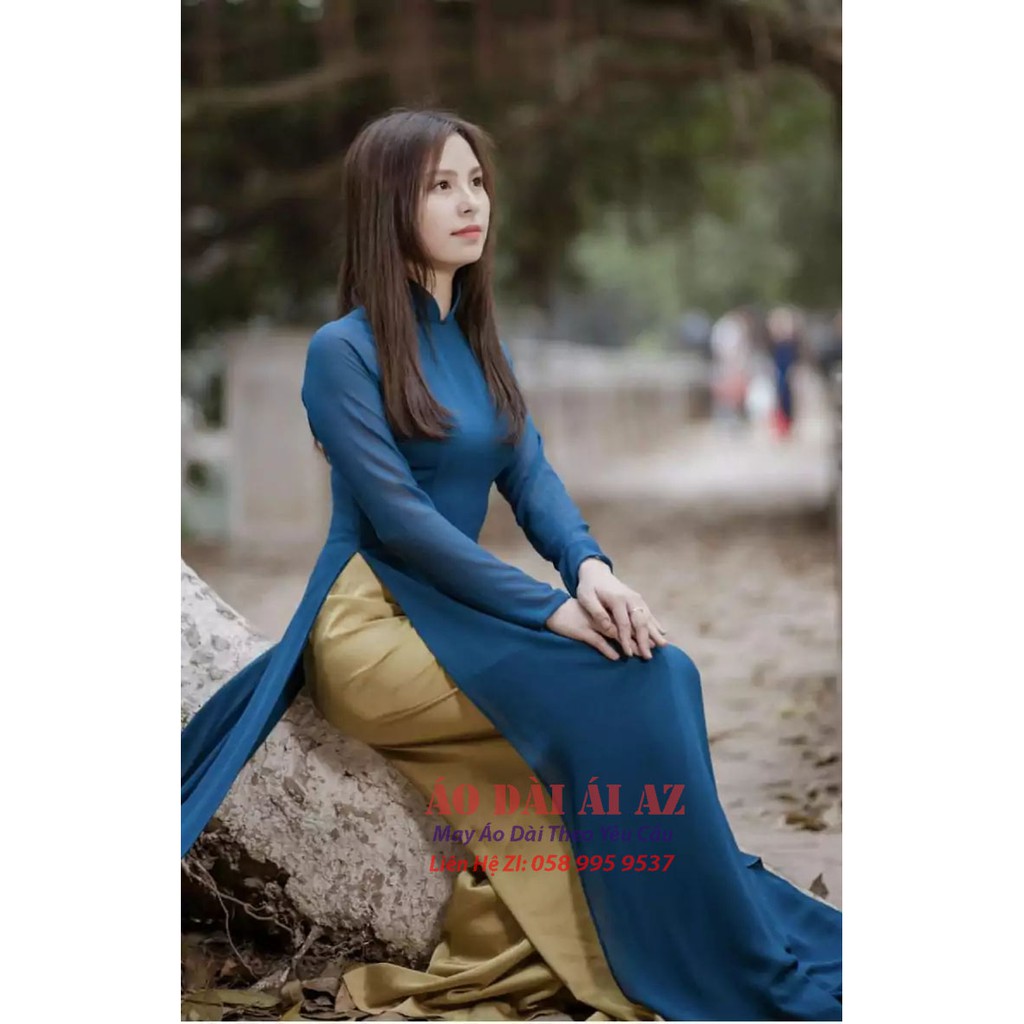 Áo Dài Nữ Truyền Thống 4 Tà Lụa Chifon AD11