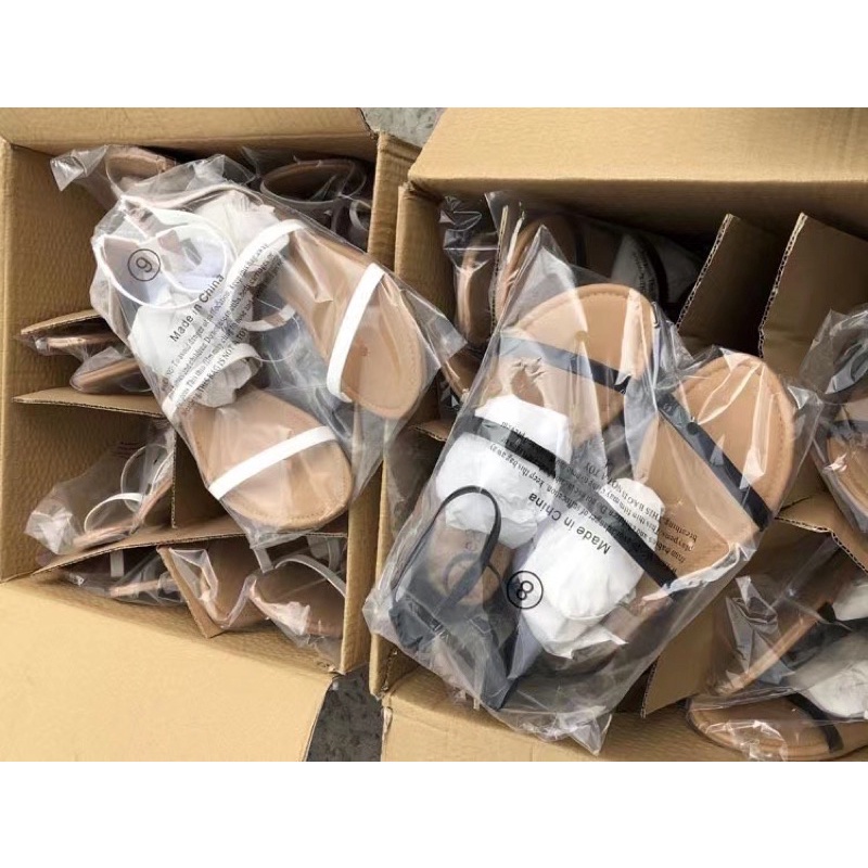Sandal nữ quai mảnh Rue21  Dép bệt nữ quai da xuất dư 0722