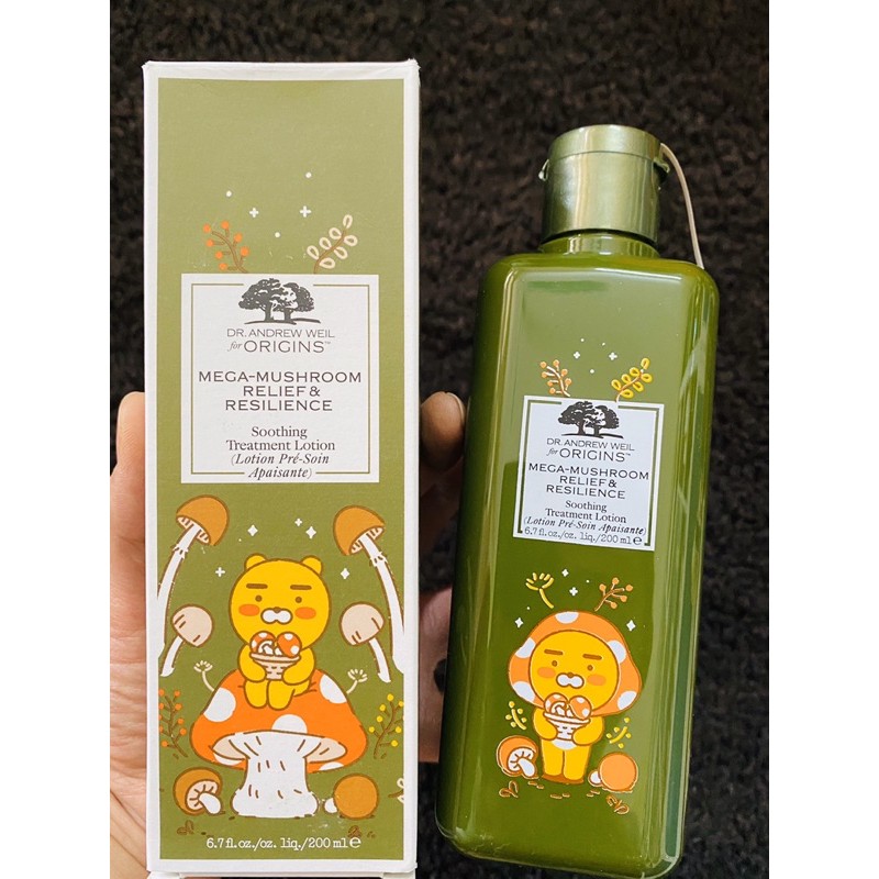 Toner nấm Origins Mega-Mushroom Skin Relief Smoothing Treatment Lotion 100/200/400ml