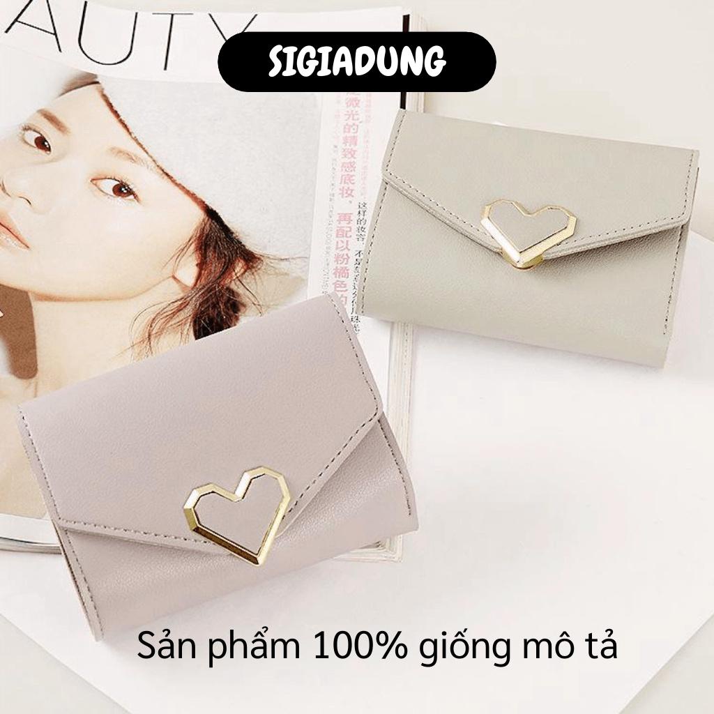 [SGD] Ví Nữ Mini - Bóp Nữ Cầm Tay Da Mềm Mại, Nhỏ Gọn Dễ Dàng Bỏ Túi Khóa Trái Tim 9132