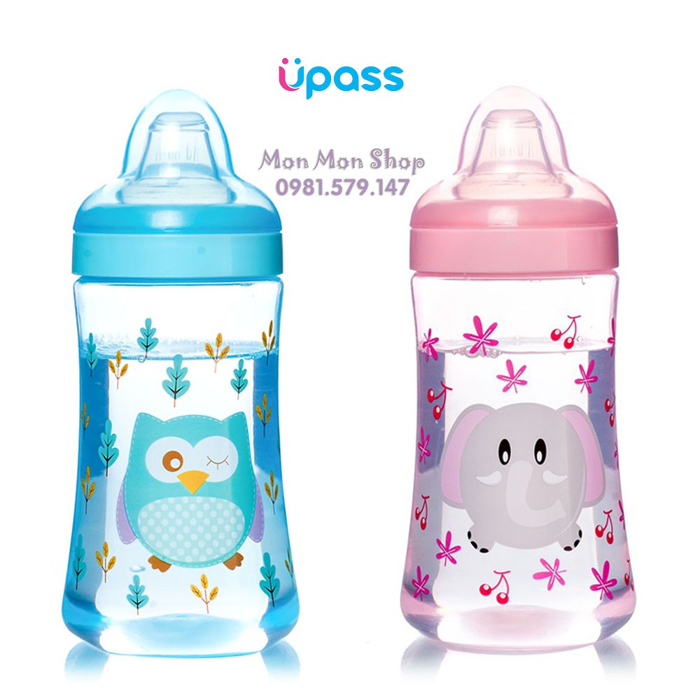 (Made in Thailand) Bình uống nước đầu hút mềm Upass