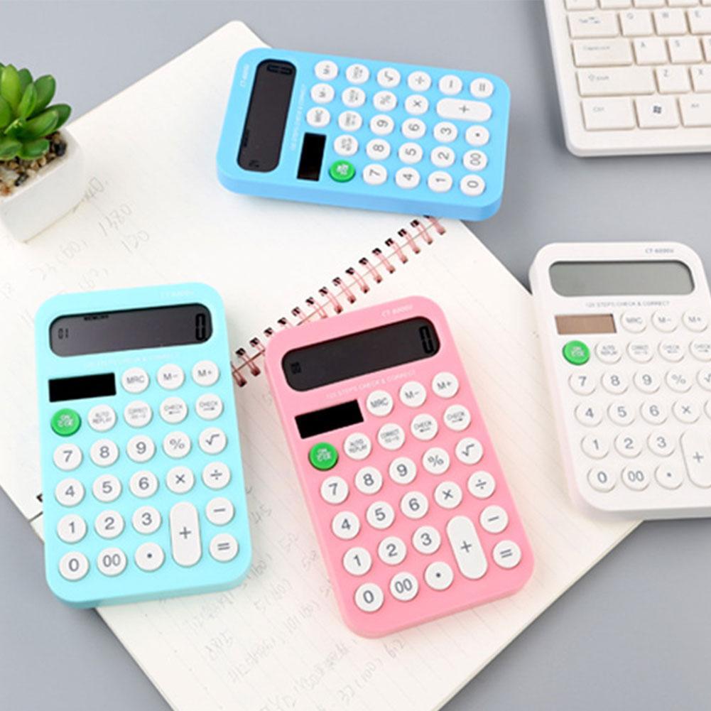 【Happy sunshine】New creative candy color mini calculator cute simple portable calculation plastic material school supplies