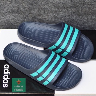 [☘️ADIDAS®☘️]- DÉP ĐÚC DURAMO SLIDES- Xanh đen S/Xanh ngọc