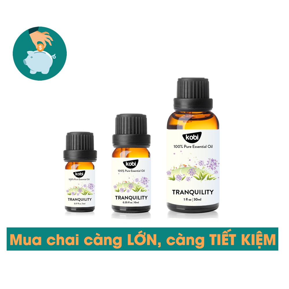 Tinh dầu Kobi Tranquility essential oil blend mang lại cảm giác yên bình, thanh thản -10ml