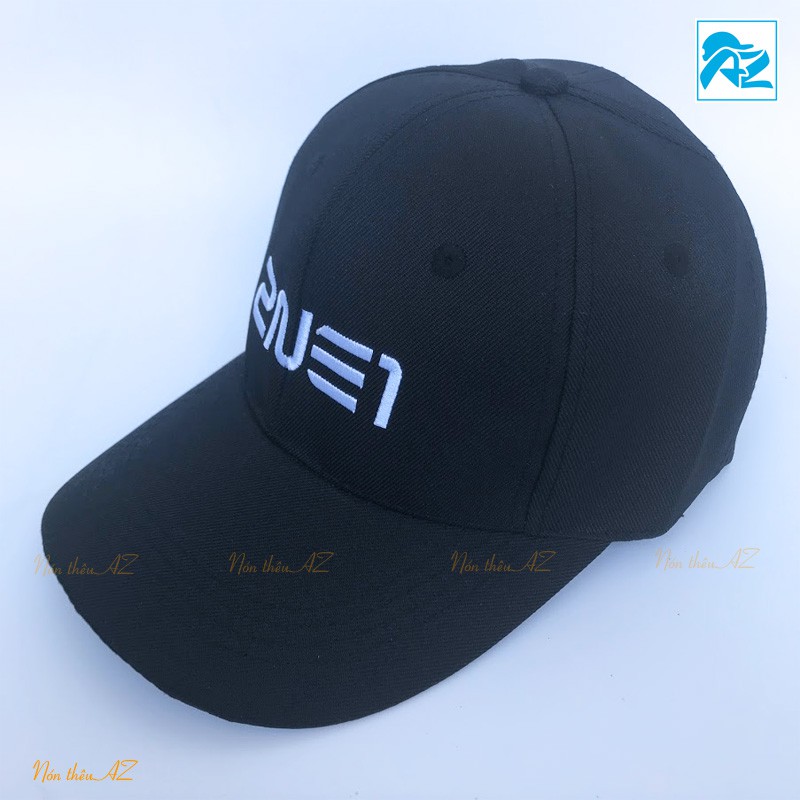 Nón kết màu đen thêu logo 2NE1 - Mũ Lưỡi Trai MT232