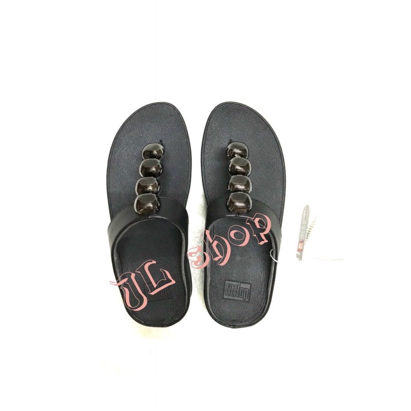 Dép kẹp fitflop 4 hạt đá đen