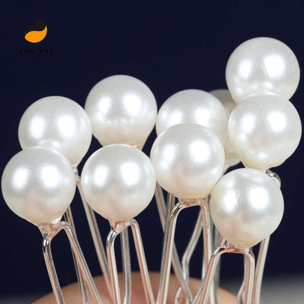 Set 20 ghim cài tóc chữ u đính hạt châu thời trang