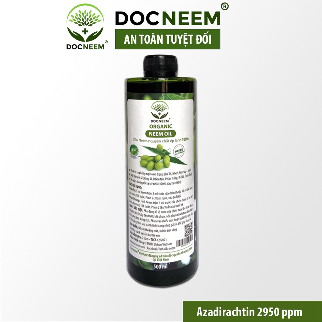 - Tinh dầu neem nguyên chất trị &amp; phòng côn trùng, Hữu Cơ - An toàn cho người sử dụng, dành riêng cho Hoa Hồng(chai 500m