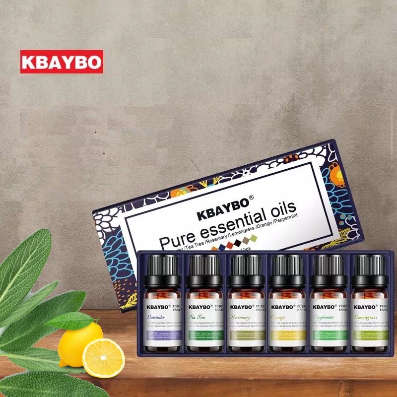 Bộ 6 Chai Tinh Dầu Thơm Phòng Xe Hơi KBAYBO