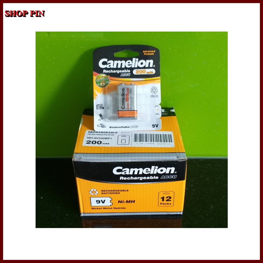 Pin sạc Camelion 9V màu vàng (1 vỉ /viên), Pin sạc,Pin 9V, Pin Camelion,panasonic