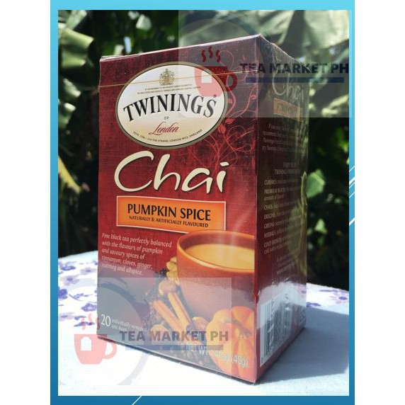 Trà Chai Twinings hương bí ngô date 07/2023 (hàng Mỹ nguyên seal)