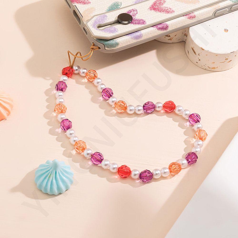 Dây Đeo Điện Thoại Dạng Chuỗi Hạt Bằng Acrylic Chống Thất Lạc