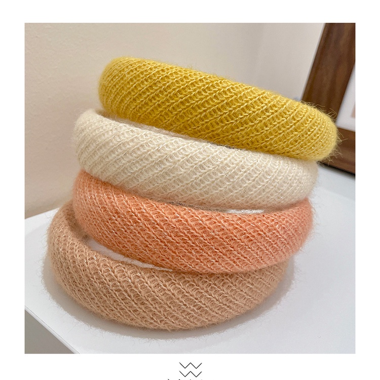 Băng đô cài tóc vải len chống trượt thời trang cho nữ