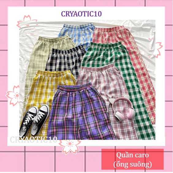 Quần caro ô nhỏ hot trend unisex