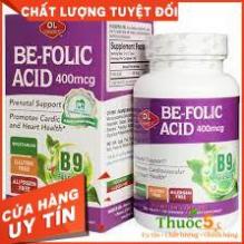 [GIÁ GỐC] Be Folic Acid 400mcg vitamin cho bà bầu hộp 100 viên