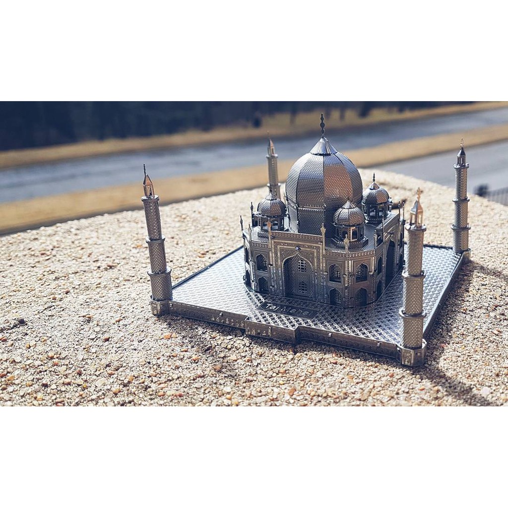 Mô hình 3D kim loại lắp ráp Đền Taj Mahal Ấn Độ [ Chưa lắp ] Biểu tượng tình yêu vĩnh hằng