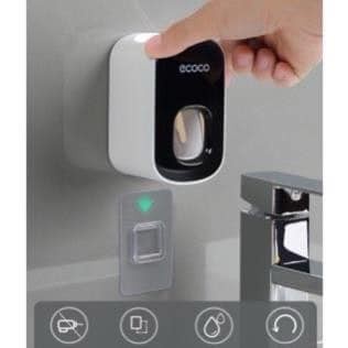 Bộ Giá treo bàn chải kèm 2 cốc và Máy nhả kem ECOCO tiện dụng trang trí phòng tắm