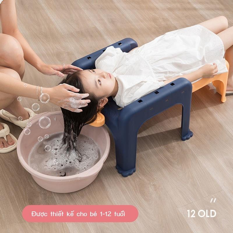Ghế gội đầu trẻ em tạo tác dầu tựa có thể gập lại nằm tắm ăn