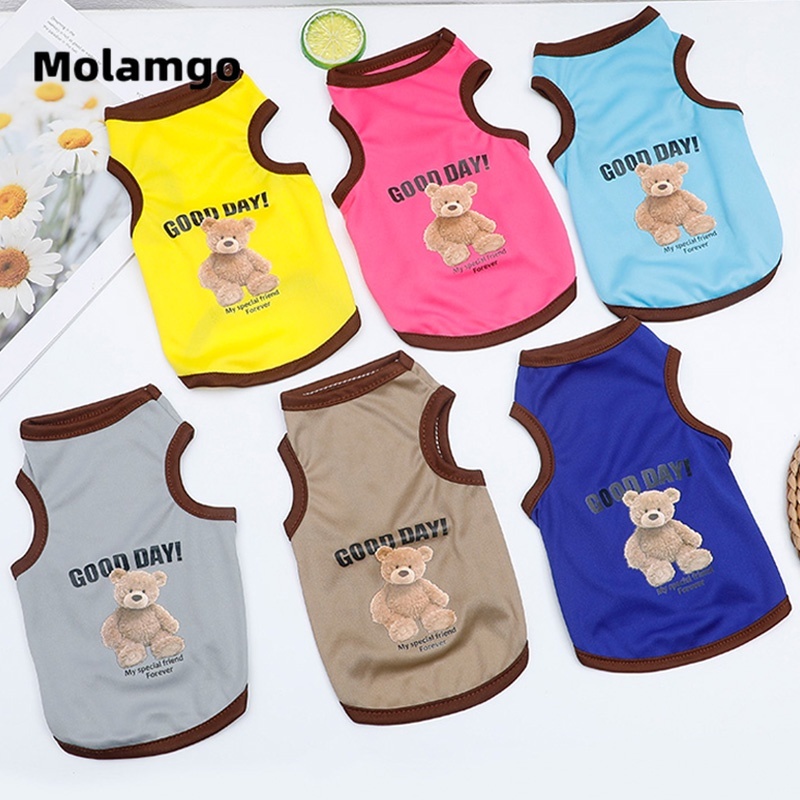 Áo Thun Cotton In Hình Gấu Teddy Dễ Thương Dành Cho Thú Cưng Size XS-XXL