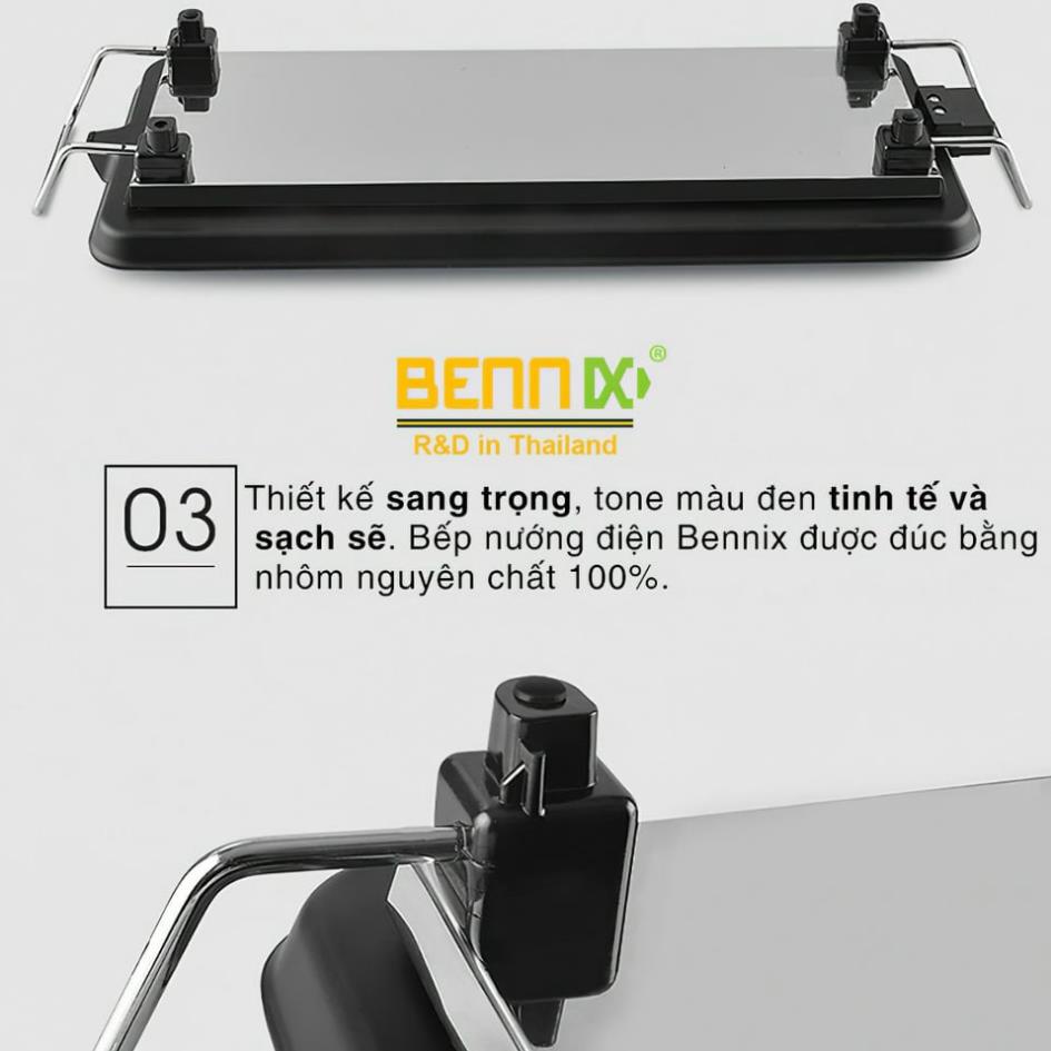 Bếp nướng điện Benix, Vỉ nướng điện không khói Bennix Thái Lan BN-11ELG 1500W bảo hành 12 tháng