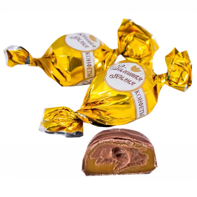 Kẹo Socola Nga Bông Huệ Vàng Konti “Golden Lily” gói 500g