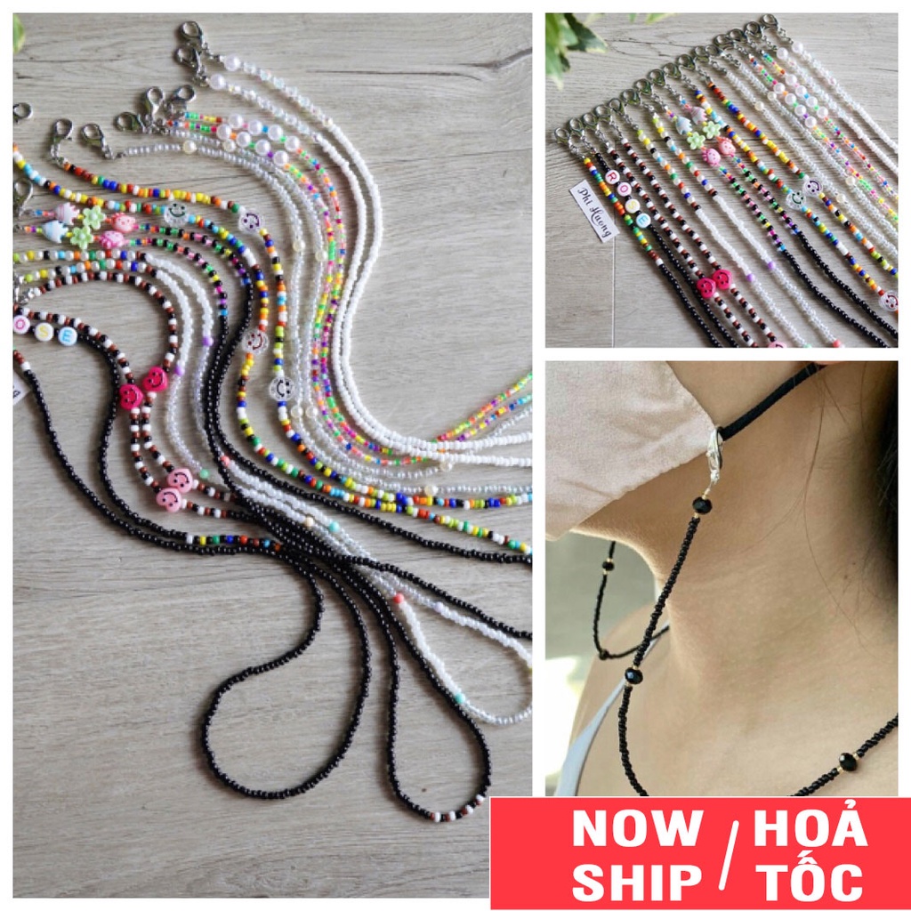 Dây đeo khẩu trang, đeo mắt kính hạt cườm chống thất lạc