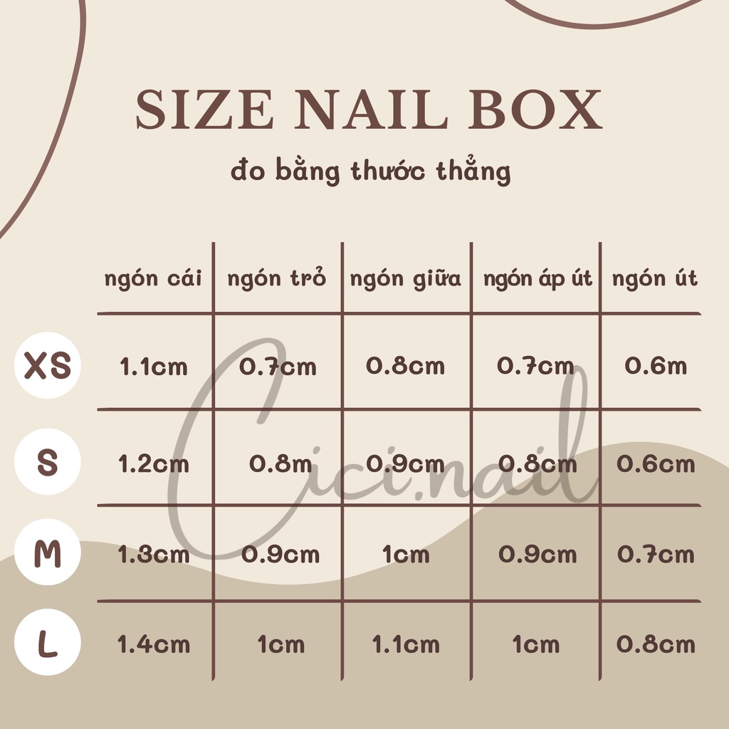 Nail Box Móng Giả Thiết Kế Theo Số Đo By Cicinail Vân Sóng Đen