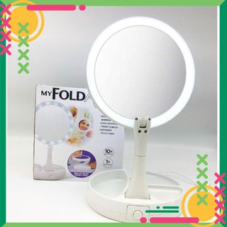 Gương Đèn Led Trang Điểm Gấp Gọn