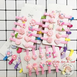 Kẹp Tóc Cho Bé 💝 Set 10 kẹp tóc mỏ vịt dễ thương