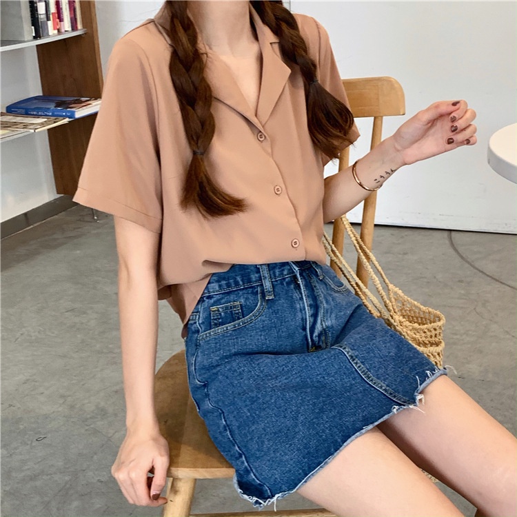 Áo Sơ Mi NgắN Tay MàU Trơn JL-TX-402