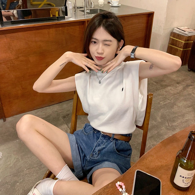 Áo Thun Nữ Không Tay Kẻ Sọc Dáng Rộng Thời Trang Nữ Đáng Yêu Áo phông Nữ TX-174