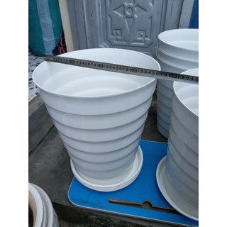 5 cái chậu sóng To kèm đĩa đựng nước đường kính 36cm x42cm