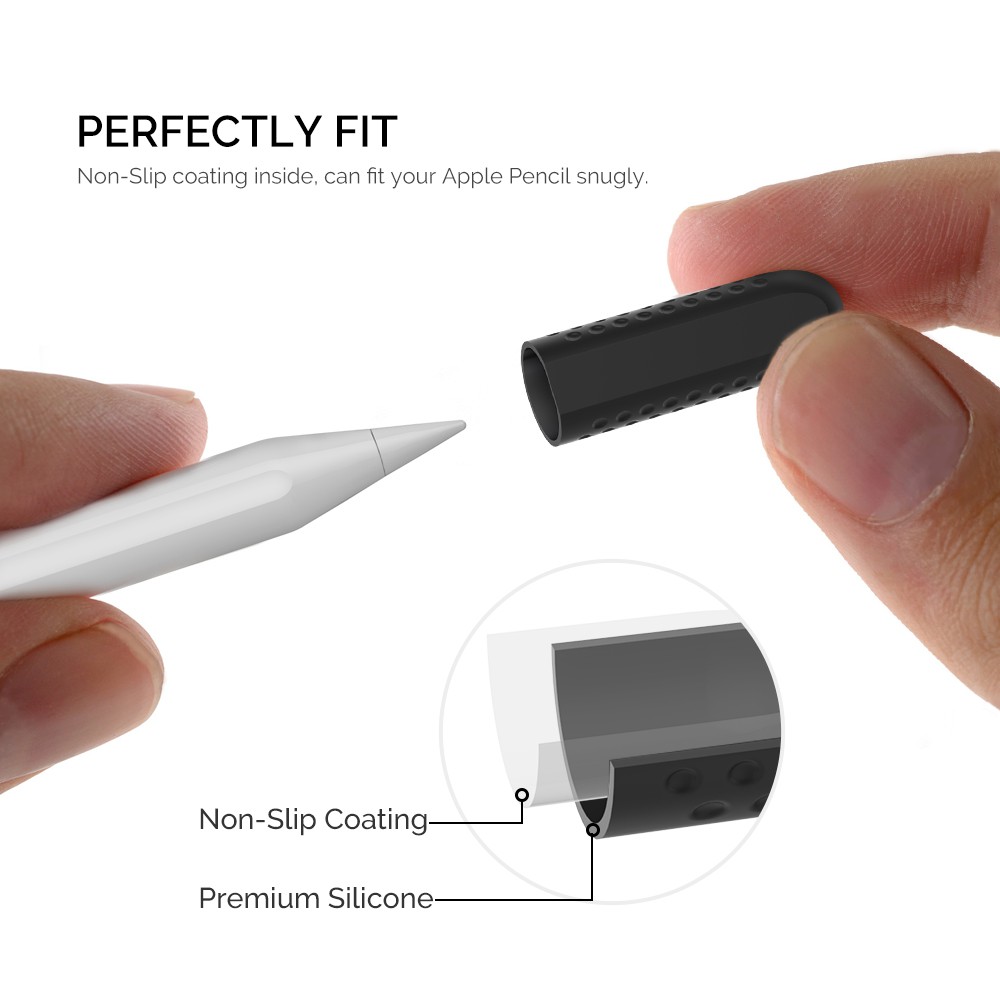 Bộ 3 Đầu Chống Sốc Đầu Bút Cho Apple Pencil 2 Hiệu Aha Style