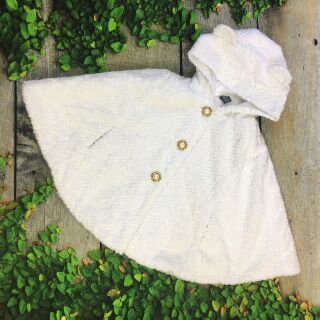 Áo choàng lông Zara kid tai gấu