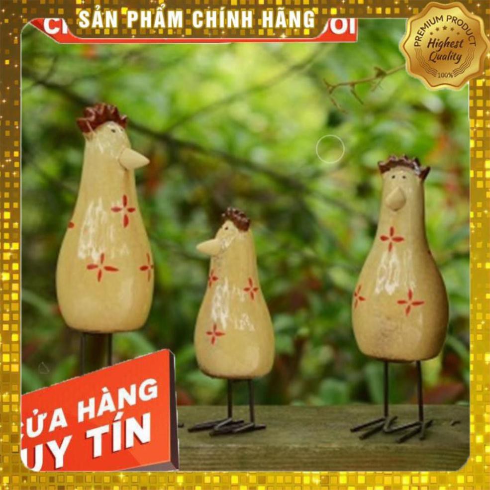 Giá hủy diệt - Đồ gốm sứ trang trí nhà cửa độc đáo ấn tượng Gia Đình Gà M08