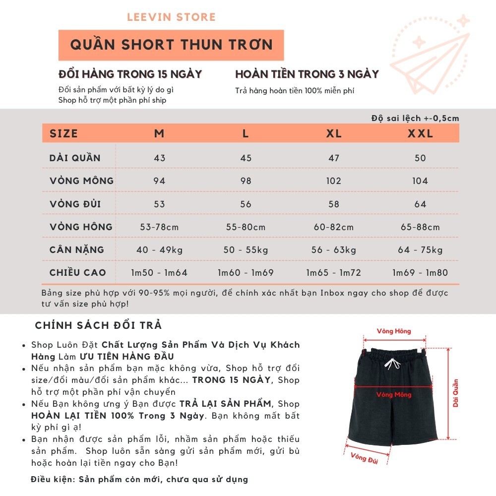 Quần SHORT THUN TRƠN BASIC Unisex Nam Nữ (Kèm ảnh thật + Video) - Quần sooc đùi nam nữ Leevin Store | BigBuy360 - bigbuy360.vn