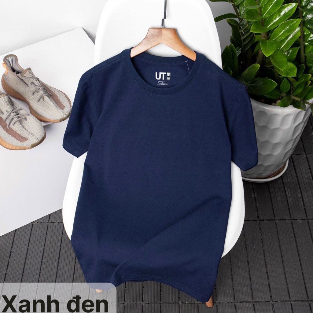 Áo thun cổ tròn uni trơn basic cotton 100%