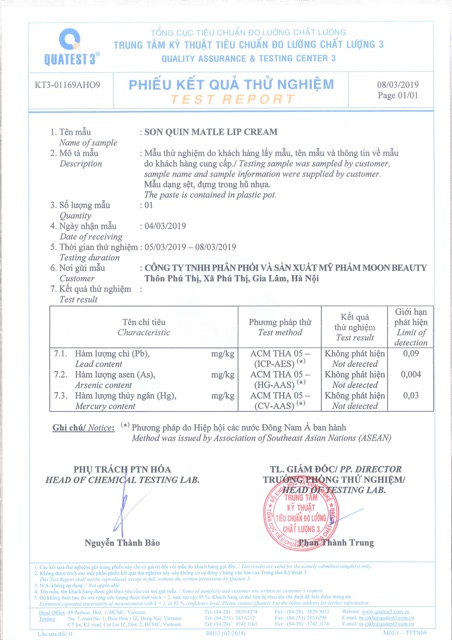 Son siêu lỳ- Không Chì- Không thuỷ ngân- Dành cho bà bầu- 100% ko chì