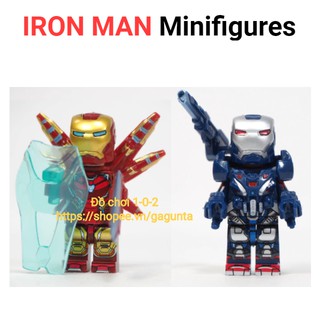 Combo 2 Lego Minifigures Iron Man + War Machine full phụ kiện 2019