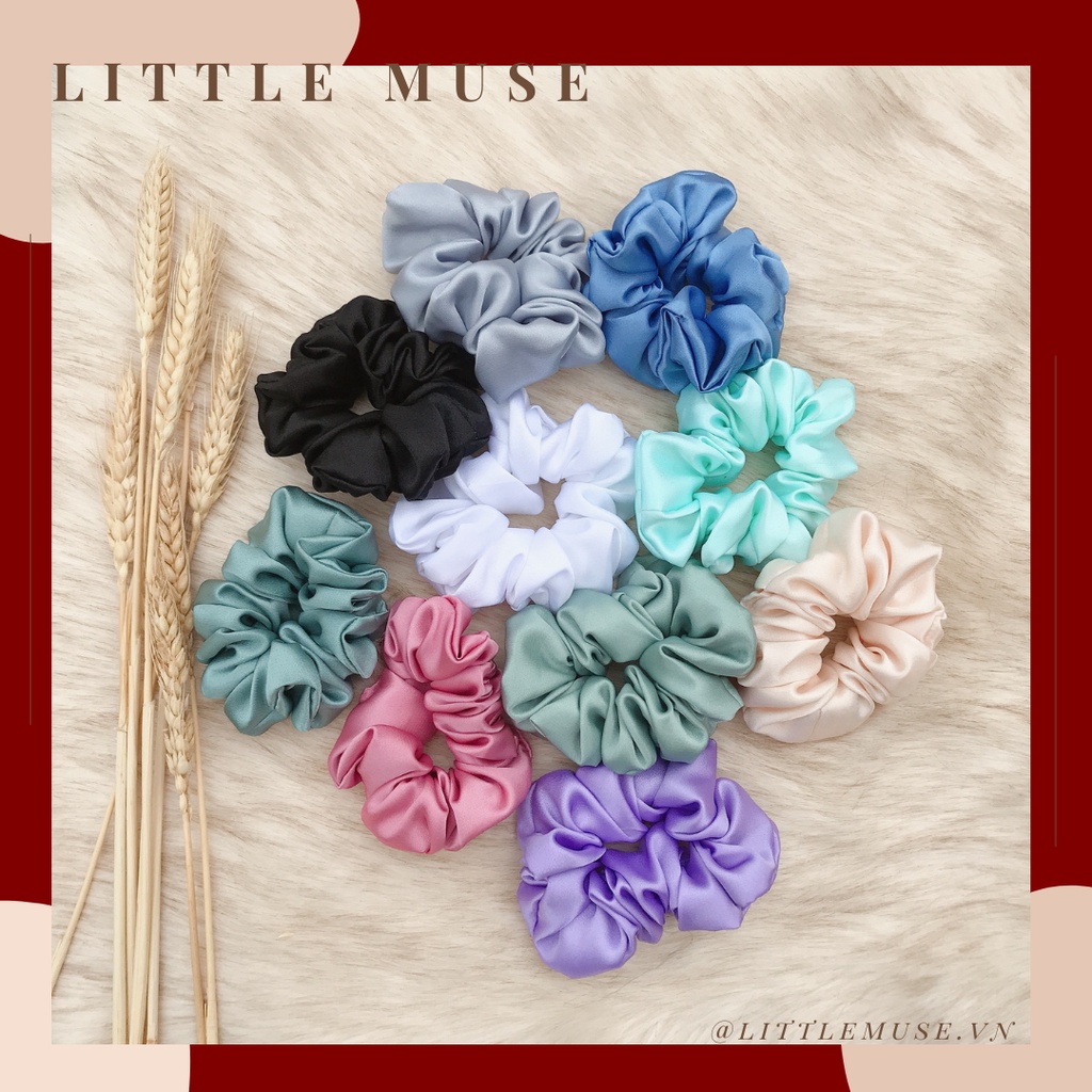 Day cột tóc scrunchies vải phi bóng Little Muse