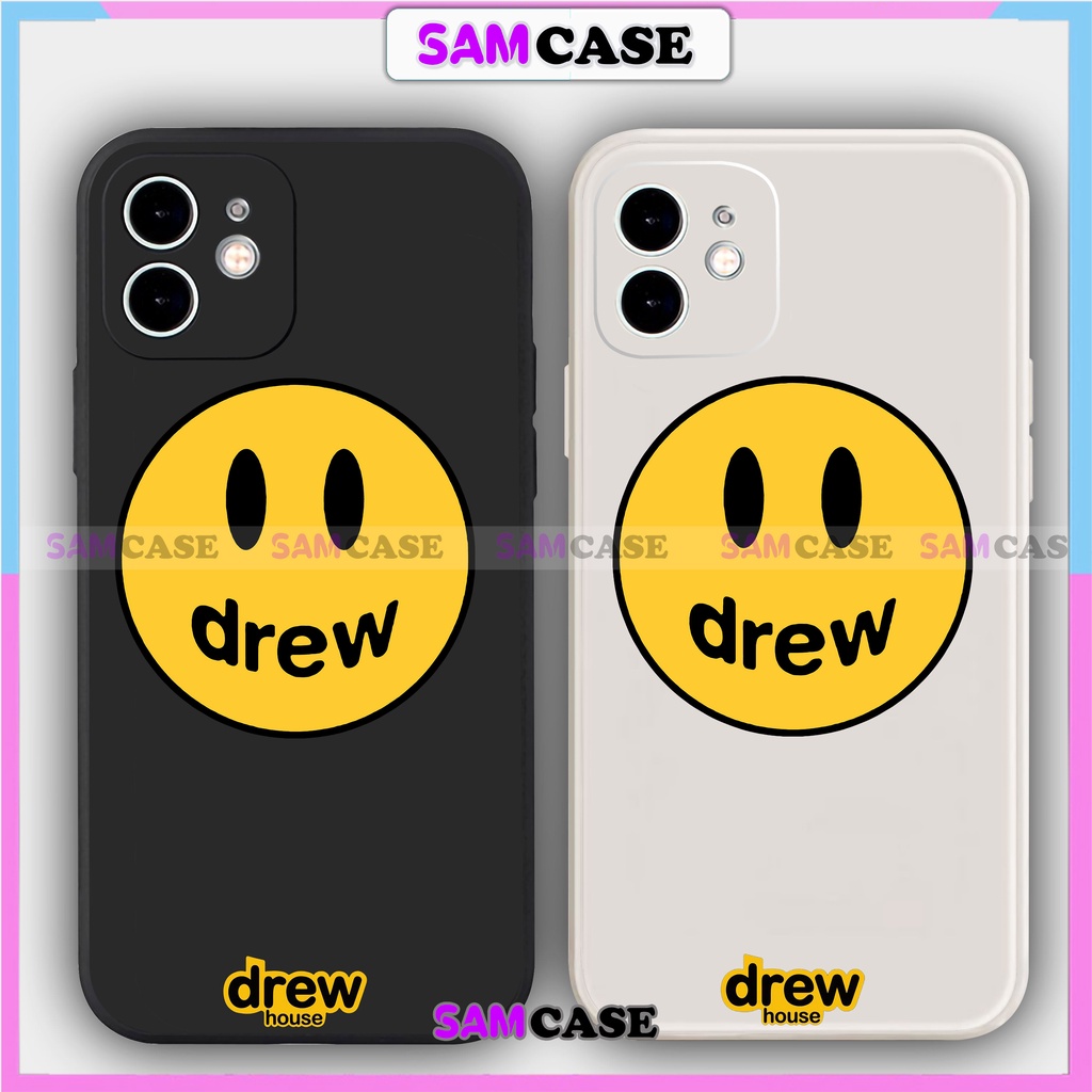 Ốp lưng iPhone Drew cạnh viền vuông silicon mềm dẻo bảo vệ camera cho 6/6s/7/8/X/XS/XR/11/12/13 Pro Plus Max cute đẹp