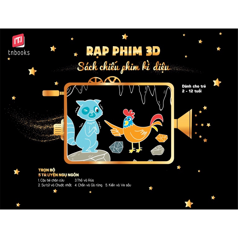 [Mã INCU50 giảm 50k đơn 250k] Sách Chiếu Phim Kì Diệu - Rạp Phim 3D 5 Truyện Ngụ Ngôn Cho Bé (2-12 Tuổi)