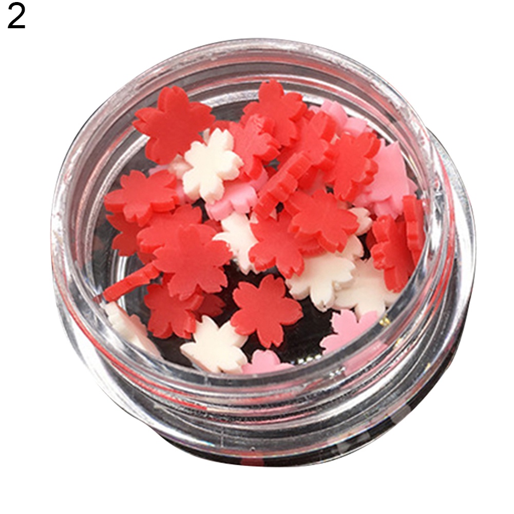 Miếng Đất Sét Polymer Đất Sét Polymer Tạo Hình Trái Tim / Cánh Hoa 3D Trang Trí Móng Nghệ Thuật DIY