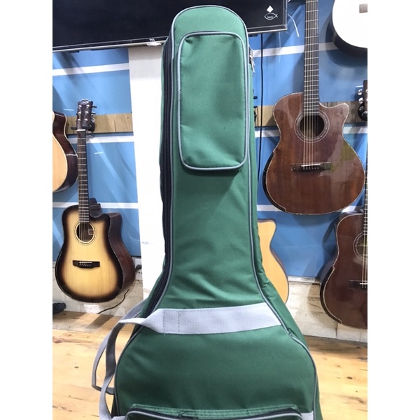 Bao đàn guitar 4 lớp cho guitar. dày. chống sốc. Màu Xanh lá cây.